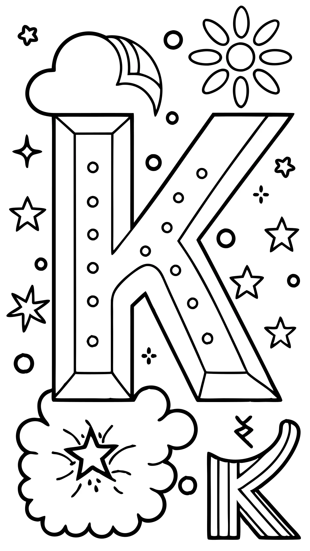 letter k coloring page